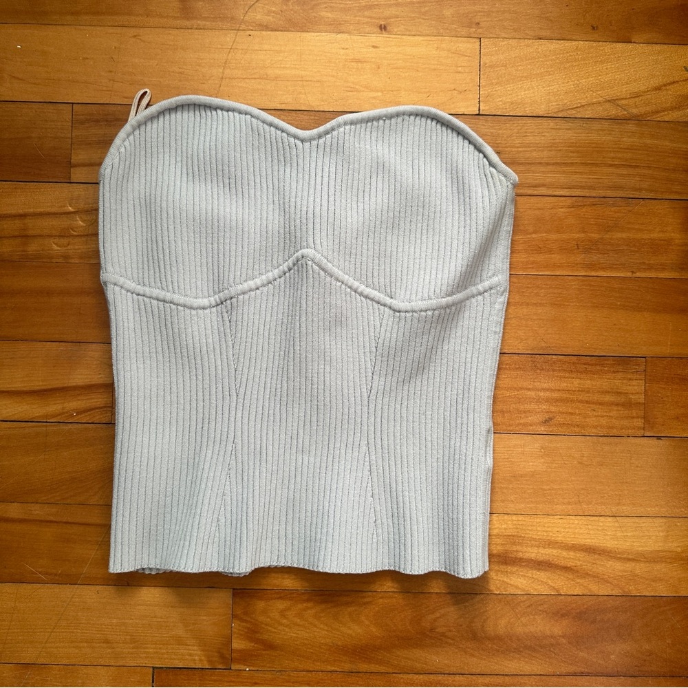 Wilfred Gray Ribbed Top